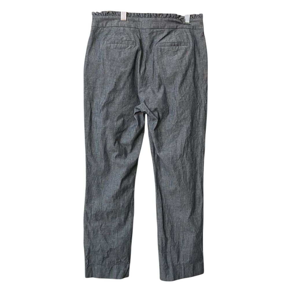J. Crew ruffle detail chambray ankle pants - Picture 2 of 11
